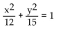 <strong>Write an equation for the ellipse. Foci and y-intercepts </strong> A) B) C) D)