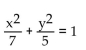 <strong>Write an equation for the ellipse. Foci and x-intercepts </strong> A) B) C) D)