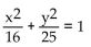 <strong>Find the foci of the ellipse. </strong> A) (-3, 0), (3, 0) B) (-4, 0), (4, 0) C) (0, -4), (0, 4) D) (0, -3), (0, 3)