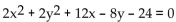 Find the center and the radius of the circle. - 