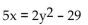 Identify the equation as a parabola, ellipse, or circle. -