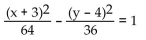 Find the foci and asymptotes of the hyperbola. - 