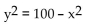 Identify the equation as a parabola, circle, ellipse, or hyperbola. -