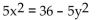 Identify the equation as a parabola, circle, ellipse, or hyperbola. -