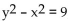 Solve the problem. Round to the nearest tenth when necessary. -The roof of a building is in the shape of the hyperbola where x and y are in meters. Determine the distance, w, between the outside walls. A = 9 m