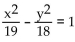 Solve the problem. Round to the nearest tenth when necessary. -A comet follows the hyperbolic path described by where x and y are in millions of miles. If the sun is the focus of the path, how close to the sun is the vertex of the path?