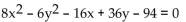 Use completing the square to rewrite the equation in one of the standard forms for a conic and identify the conic. - 