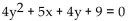 Use the value of AC to identify the conic. - 