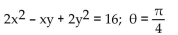 Write an equation in the x'y'-system for the graph of the given equation in the xy-system using the given angle of rotation. -