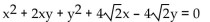 Use rotation of axes to eliminate the product term. - 