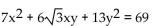 Use rotation of axes to eliminate the product term. - 