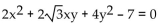 Use rotation of axes to eliminate the product term. - 