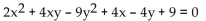 Use the discriminant to determine whether the graph of the equation is an ellipse (or circle), a hyperbola, or a parabola. -