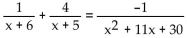 <strong>Solve the equation. Identify the equation as an identity, an inconsistent equation, or a conditional equation. </strong> A) Identity, {all real numbers} B) C) Conditional, {5} D) Conditional, {-6}