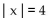 <strong>Solve the absolute value equation. </strong> A) {4, -4} B) {16} C) {4} D) {-4}