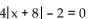 <strong>Solve the absolute value equation. 4 </strong> A) B) C) D)