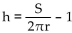 <strong>Solve the formula for the specified variable. S = for h</strong> A) h = S - r B) C) D)