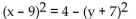 Find the center and radius of the circle. - 