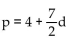 Solve the problem. -The population p, in thousands, of one town can be approximated by   where d is the number of years since 1985. Estimate the population of the town in the year 1994.