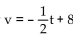 Solve the problem. -The value, v, in hundreds of dollars, of Juan's computer is approximated by , where t is the number of years since he first bought the computer. Estimate the value of the computer 2 years after it was purchased.