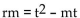 Solve for the indicated variable. -Solve for t.  