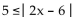 Solve the absolute value inequality. Write the solution set using interval notation. -