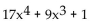 Find the degree and leading coefficient of the polynomial. - 