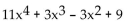 Find the degree and leading coefficient of the polynomial. - 