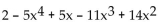 Find the degree and leading coefficient of the polynomial. - 