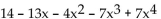 Find the degree and leading coefficient of the polynomial. - 