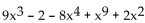 Find the degree and leading coefficient of the polynomial. -