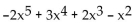 Evaluate the polynomial. -P(x) =   , P( 2)