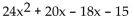 Factor by grouping. - 