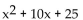 Factor the special product. - 