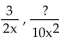 Convert the first rational expression into an equivalent one that has the indicated denominator. - 