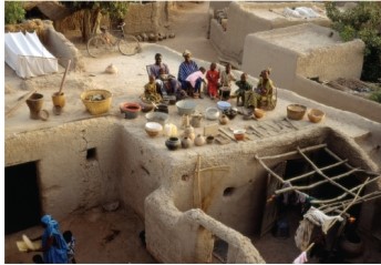 <strong>The photograph below represents the average family living in Mali. Based on the photo, what do you think is Mali's most likely contribution to environmental problems? </strong> A)Depletion of fossil fuels B)Overpopulation C)Overconsumption D)Global climate change