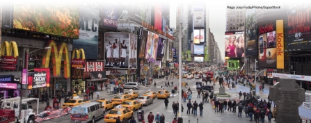 <strong>The photograph below is an image of Times Square in New York City. Based on the photo, what do you think is USA's most likely contribution to environmental problems? 1. Environmental sustainability due to the population density in NYC 2. People overpopulation due to the population density in NYC 3. Consumption overpopulation as reflected by the advertising billboards</strong> A)1 only B)2 only C)3 only D)1 and 2 are both reflected in the photograph