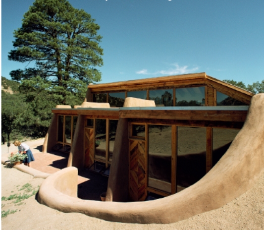 <strong>What type of heating system is illustrated below for this home in Santa Fe, NM? </strong> A)geothermal B)wind turbine C)passive solar D)nonrenewable E)hydropower