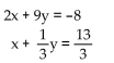 <strong>Find the solution to the system of equations by substitution. </strong> A) (5, 2) B) (-5, -2) C) (-5, 2) D) (5, -2)