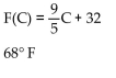 <strong>Solve the problem. The formula for changing Celsius temperature to Fahrenheit temperature is The Fahrenheit temperature is a function of the Celsius temperature. Write the function in function notation. Find the Fahrenheit temperature that corresponds to 20° C.</strong> A) B) C) D)