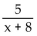 <strong>Determine the value or values of the variable where the expression is defined. </strong> A) all real numbers except x = 0 B) all real numbers except x = -8 C) all real numbers except x = 8 D) all real numbers