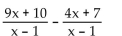 <strong>Add or subtract. </strong> A) B) C) D)