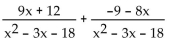 Add or subtract. - 