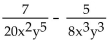 Find the least common denominator for the expression. - 