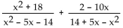 Add or subtract. - 
