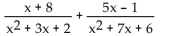 Add or subtract. - 
