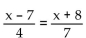 Solve the equation and check your solution. - 