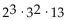 <strong>Write the number as a product of prime numbers. 468</strong> A) B) C) D)
