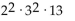 <strong>Write the number as a product of prime numbers. 468</strong> A) B) C) D)