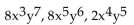 <strong>Determine the greatest common factor for the group of terms. </strong> A) B) C) D)